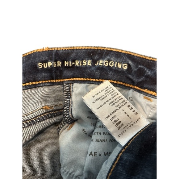 American Eagle Super High Rise Jegging Next Level Stretch Women's Jeans Size 0S - Picture 3 of 5